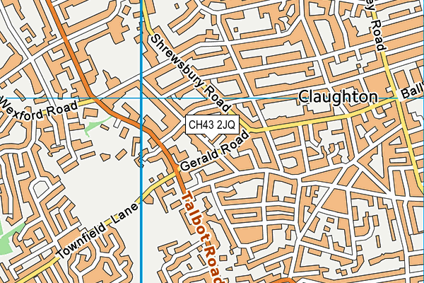 CH43 2JQ map - OS VectorMap District (Ordnance Survey)