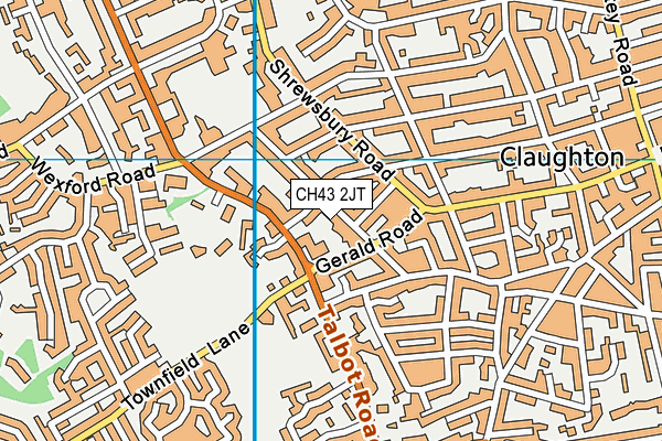 CH43 2JT map - OS VectorMap District (Ordnance Survey)