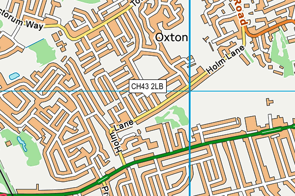 CH43 2LB map - OS VectorMap District (Ordnance Survey)