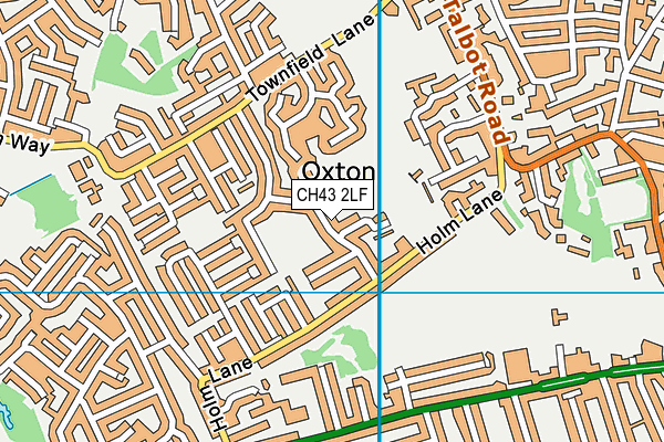 CH43 2LF map - OS VectorMap District (Ordnance Survey)