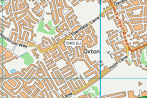 CH43 2LJ map - OS VectorMap District (Ordnance Survey)