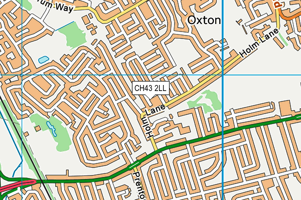 CH43 2LL map - OS VectorMap District (Ordnance Survey)