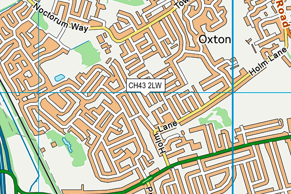 CH43 2LW map - OS VectorMap District (Ordnance Survey)