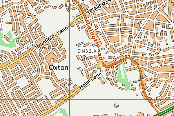 CH43 2LX map - OS VectorMap District (Ordnance Survey)