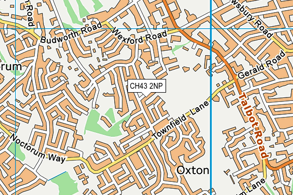 CH43 2NP map - OS VectorMap District (Ordnance Survey)