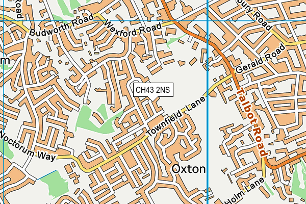CH43 2NS map - OS VectorMap District (Ordnance Survey)