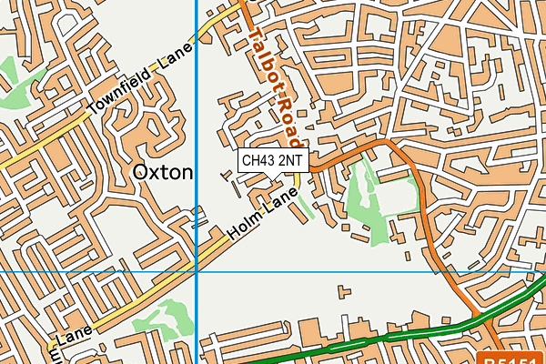 CH43 2NT map - OS VectorMap District (Ordnance Survey)