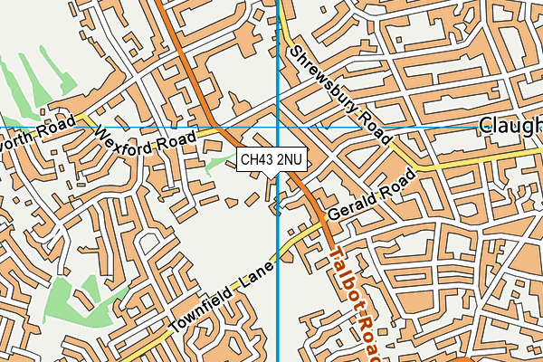 CH43 2NU map - OS VectorMap District (Ordnance Survey)