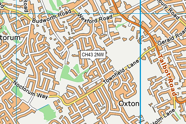 CH43 2NW map - OS VectorMap District (Ordnance Survey)