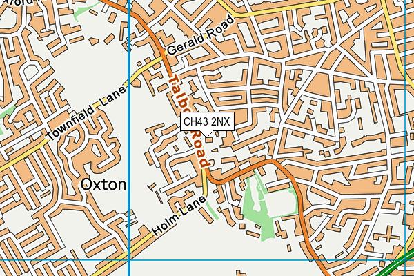 CH43 2NX map - OS VectorMap District (Ordnance Survey)
