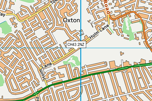 CH43 2NZ map - OS VectorMap District (Ordnance Survey)