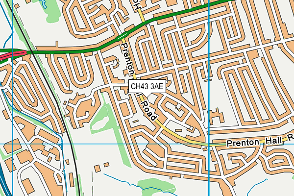 CH43 3AE map - OS VectorMap District (Ordnance Survey)