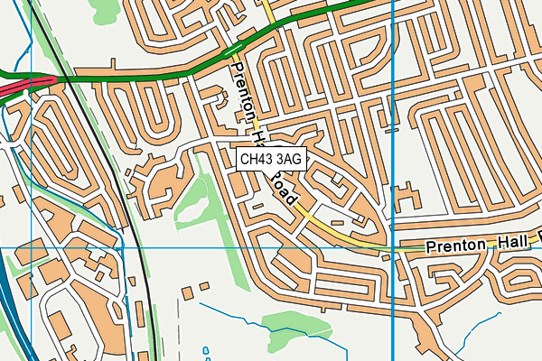 CH43 3AG map - OS VectorMap District (Ordnance Survey)