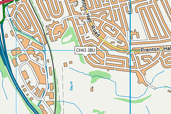 CH43 3BU map - OS VectorMap District (Ordnance Survey)