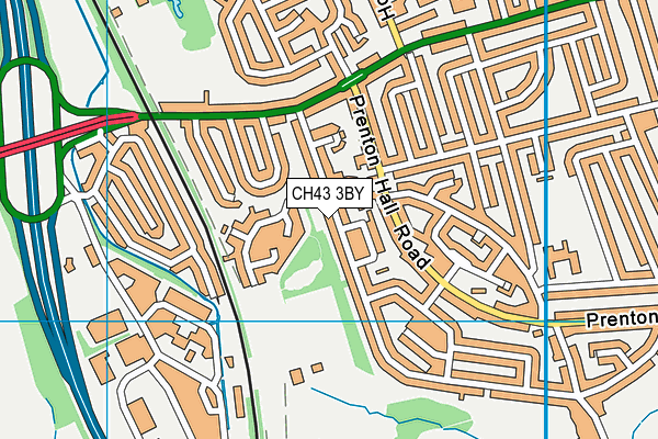 CH43 3BY map - OS VectorMap District (Ordnance Survey)