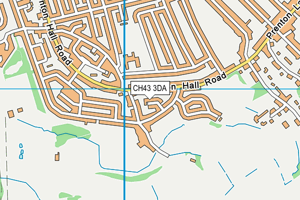 CH43 3DA map - OS VectorMap District (Ordnance Survey)