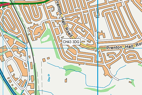 CH43 3DG map - OS VectorMap District (Ordnance Survey)