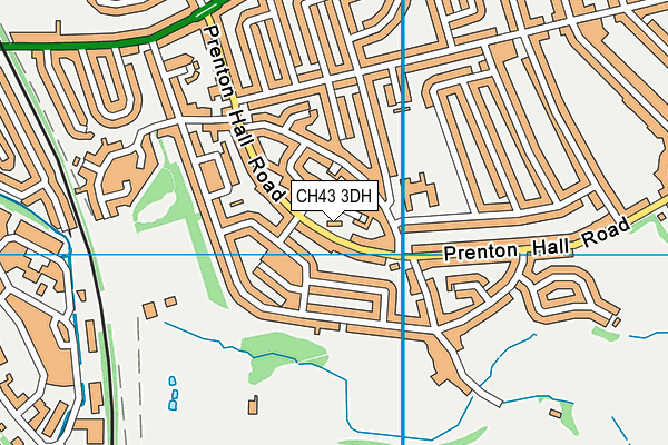 CH43 3DH map - OS VectorMap District (Ordnance Survey)