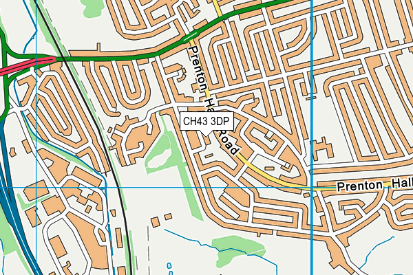 CH43 3DP map - OS VectorMap District (Ordnance Survey)