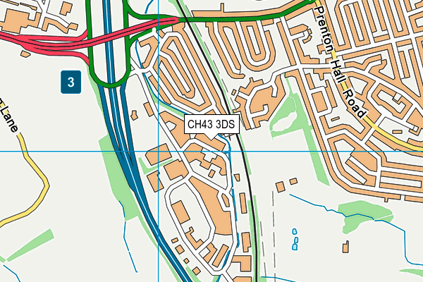 CH43 3DS map - OS VectorMap District (Ordnance Survey)