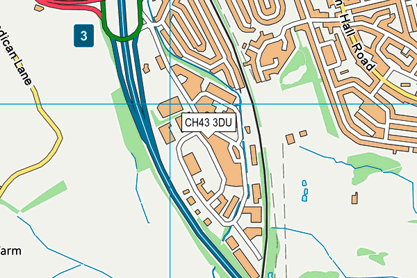 Total Fitness (Prenton) map (CH43 3DU) - OS VectorMap District (Ordnance Survey)