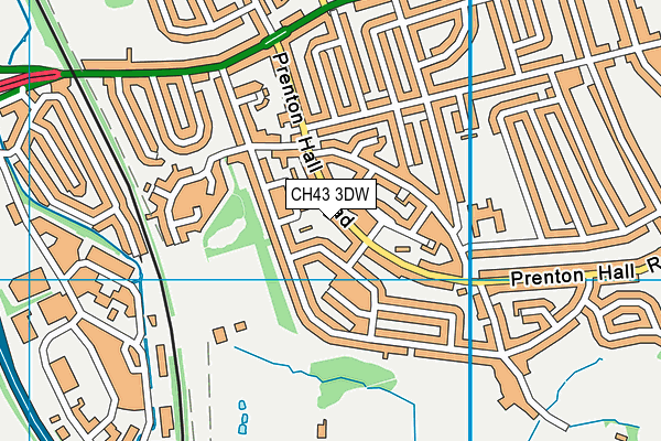 CH43 3DW map - OS VectorMap District (Ordnance Survey)