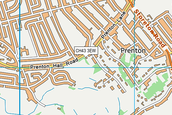 CH43 3EW map - OS VectorMap District (Ordnance Survey)