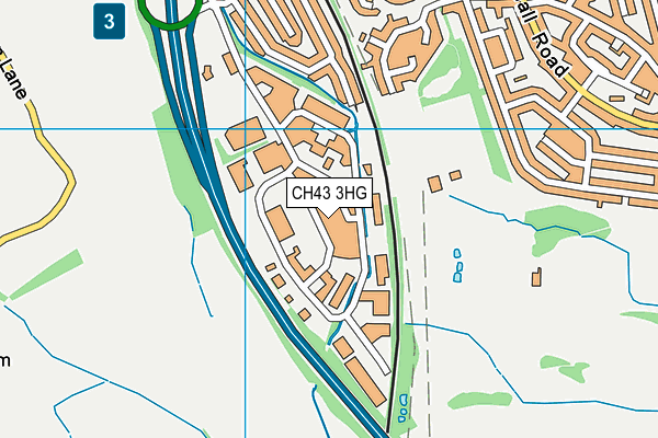 CH43 3HG map - OS VectorMap District (Ordnance Survey)