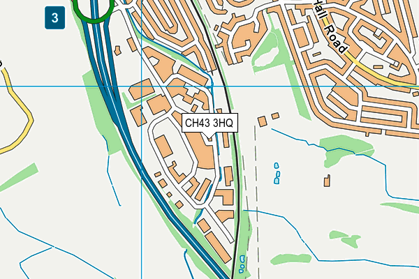 CH43 3HQ map - OS VectorMap District (Ordnance Survey)