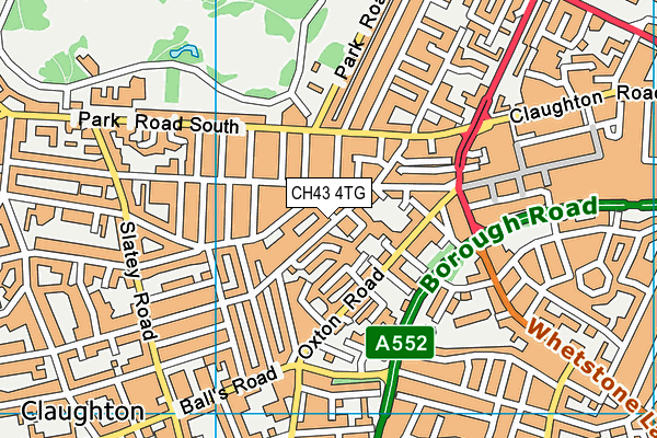 CH43 4TG map - OS VectorMap District (Ordnance Survey)