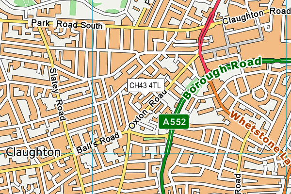 CH43 4TL map - OS VectorMap District (Ordnance Survey)