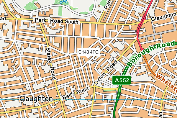 CH43 4TQ map - OS VectorMap District (Ordnance Survey)