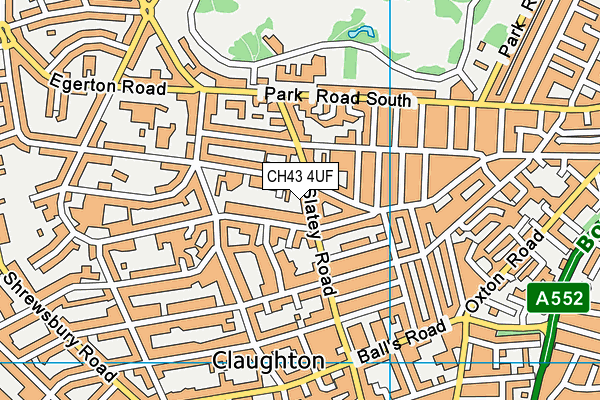 CH43 4UF map - OS VectorMap District (Ordnance Survey)