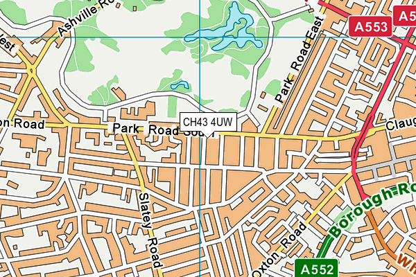 CH43 4UW map - OS VectorMap District (Ordnance Survey)