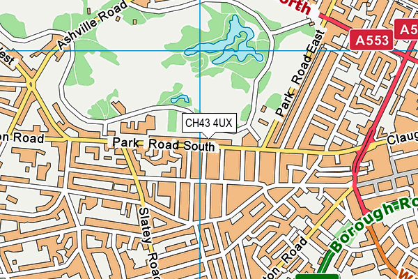 CH43 4UX map - OS VectorMap District (Ordnance Survey)