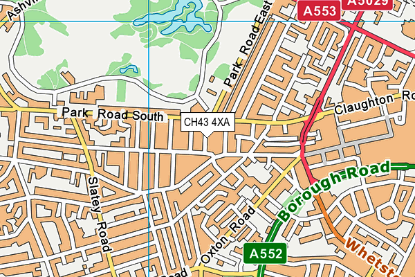 CH43 4XA map - OS VectorMap District (Ordnance Survey)