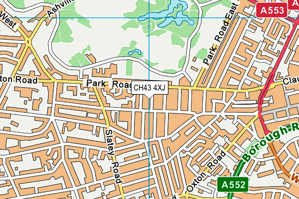 CH43 4XJ map - OS VectorMap District (Ordnance Survey)