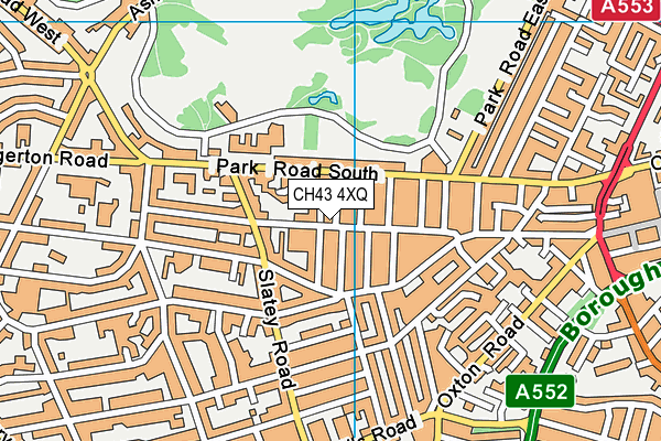 CH43 4XQ map - OS VectorMap District (Ordnance Survey)