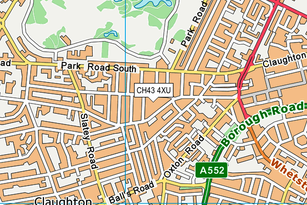 CH43 4XU map - OS VectorMap District (Ordnance Survey)