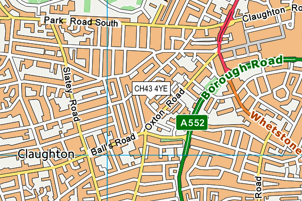 CH43 4YE map - OS VectorMap District (Ordnance Survey)