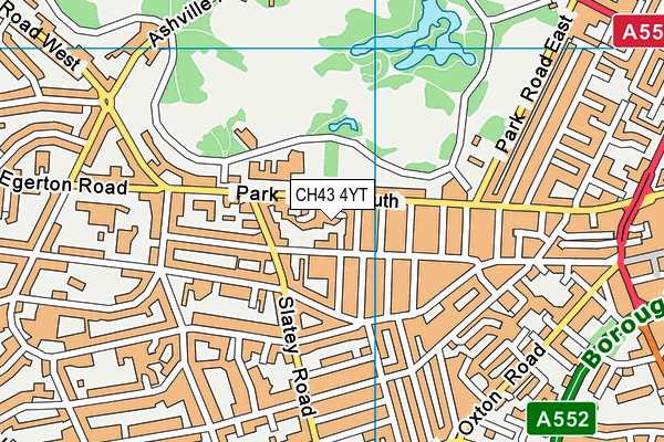 CH43 4YT map - OS VectorMap District (Ordnance Survey)