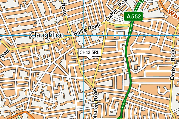 CH43 5RL map - OS VectorMap District (Ordnance Survey)