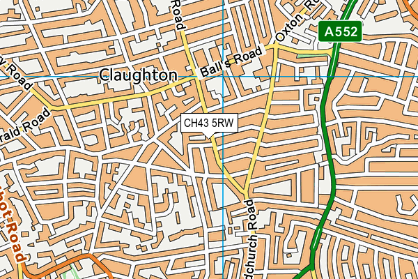 CH43 5RW map - OS VectorMap District (Ordnance Survey)