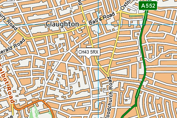 CH43 5RX map - OS VectorMap District (Ordnance Survey)