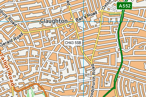 CH43 5SB map - OS VectorMap District (Ordnance Survey)