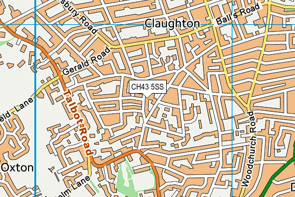 CH43 5SS map - OS VectorMap District (Ordnance Survey)