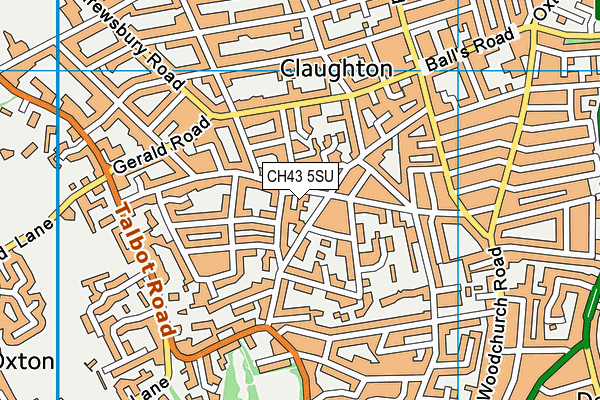 CH43 5SU map - OS VectorMap District (Ordnance Survey)