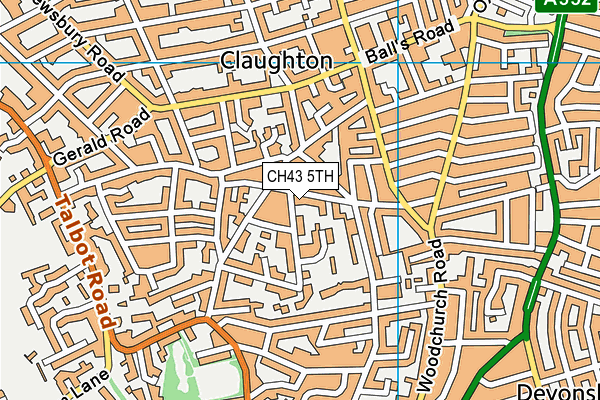 CH43 5TH map - OS VectorMap District (Ordnance Survey)