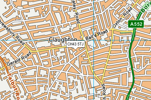 CH43 5TJ map - OS VectorMap District (Ordnance Survey)