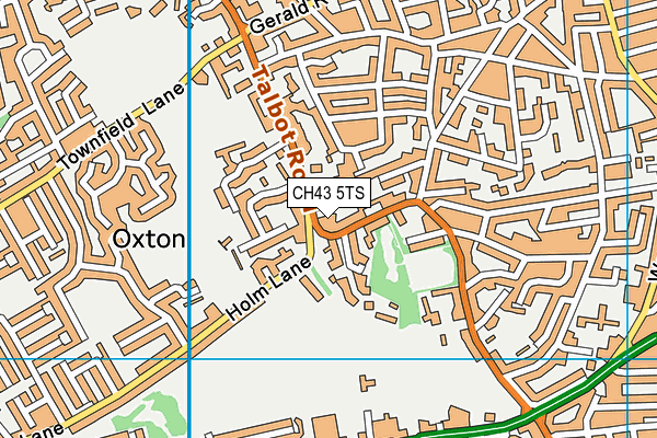 CH43 5TS map - OS VectorMap District (Ordnance Survey)